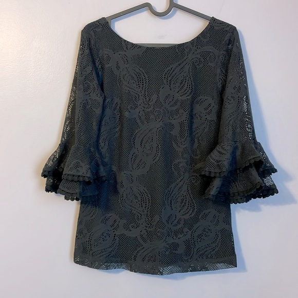 Lilly Pulitzer LIANA TOP IN COCONUT JELLYFISH CRITTER CROCHET Black size XS - Picture 2 of 16